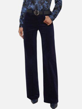 L'AGENCE Womens' Black Clayton Velvet Wide-Leg Jean Pants Size 30